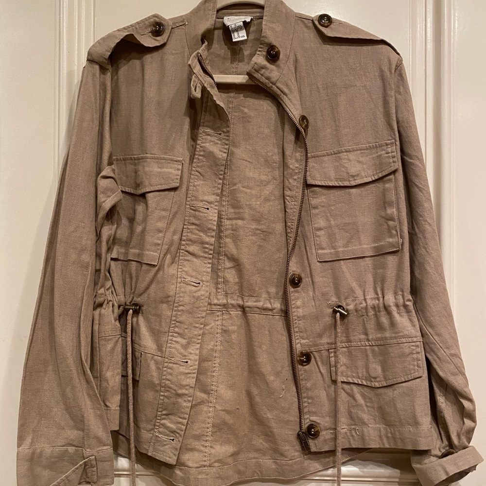 Forever 21 linen utility jacket size XS